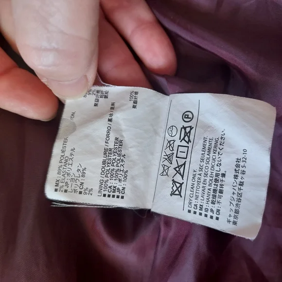 Burgandy Maroon Wine Lined Pea Coat Jacket Large Winter Dark Academia - Picture 9 of 12